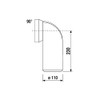 Sanit Toilet Connection Elbow DN100 White (Variant: DN100 90°)