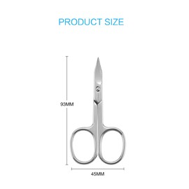 JARVISTAR Nail Scissors, Cuticle Scissors, Stainless Steel, Sharp Curved Cuticle Scissors, Cutting Edge for Men, Women, Nails, Cuticles, Toenails, Manicure and Pedicure 93 mm