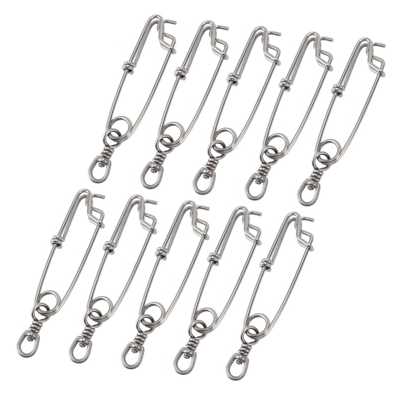 10 Set 3.8 X 150mm Fishing Snap Swivel 304 Stainless
