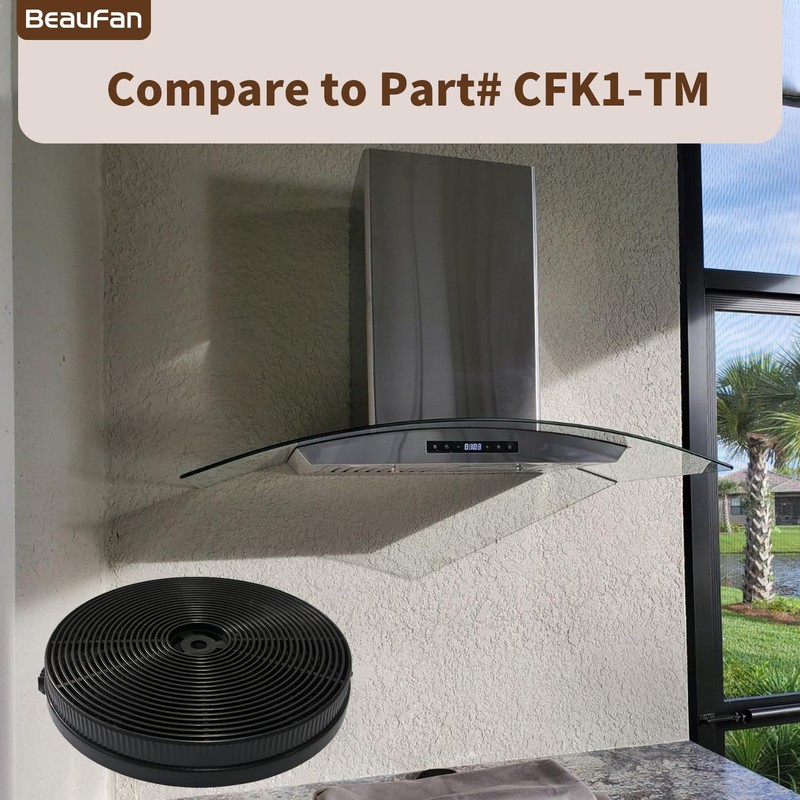 Beaufan 2 Pack CFK1-TM Charcoal Filter Replacement for Cosmo Range