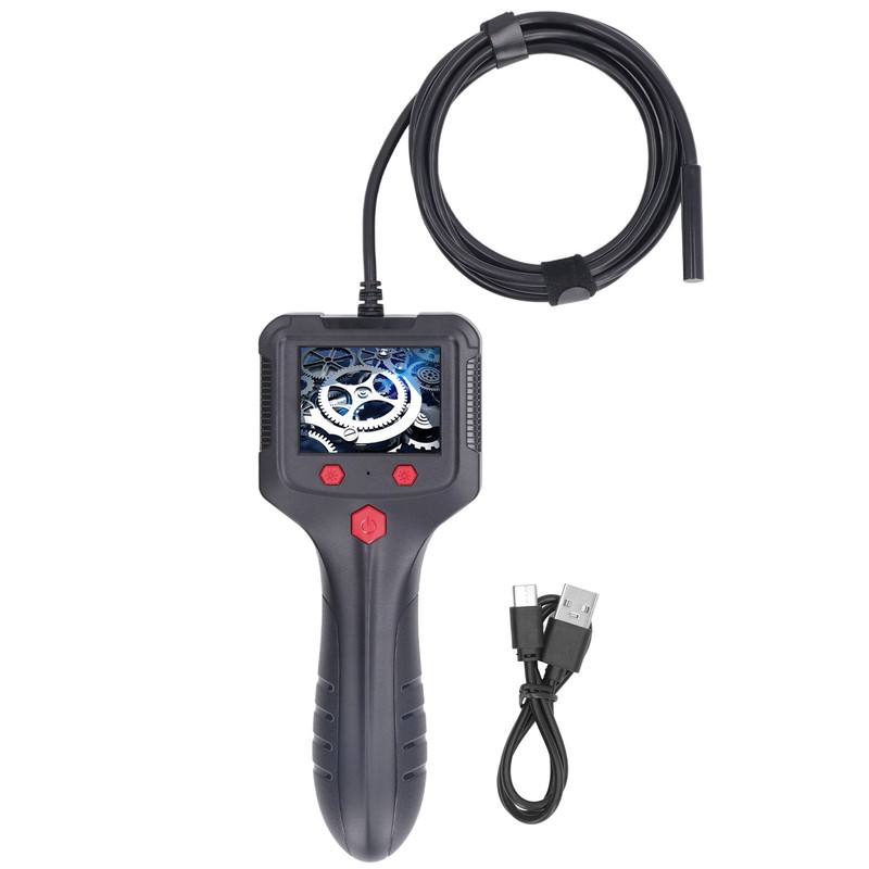 2.4in Screen Industrial Endoscope 8mm Dia Waterproof Lens Borescope Camera