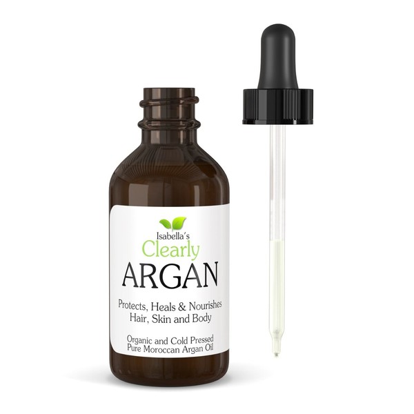 Clearly ARGAN, 100% Pure Organic Moroccan Argan Oil for Hair, Face, Body