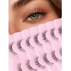 Siligli Eyelashes Natural False Lashes 14mm Eye Lashes with Thin