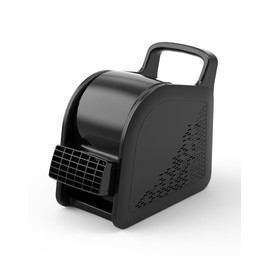 Porairot Blower Fan for Drying Cooling and Ventilating, Air Mover for Home Garage Workshop and Job Site Use, Air Mover Blower Fan with 185° Rotation, 3 Speeds, 2 AC Outlets, Black