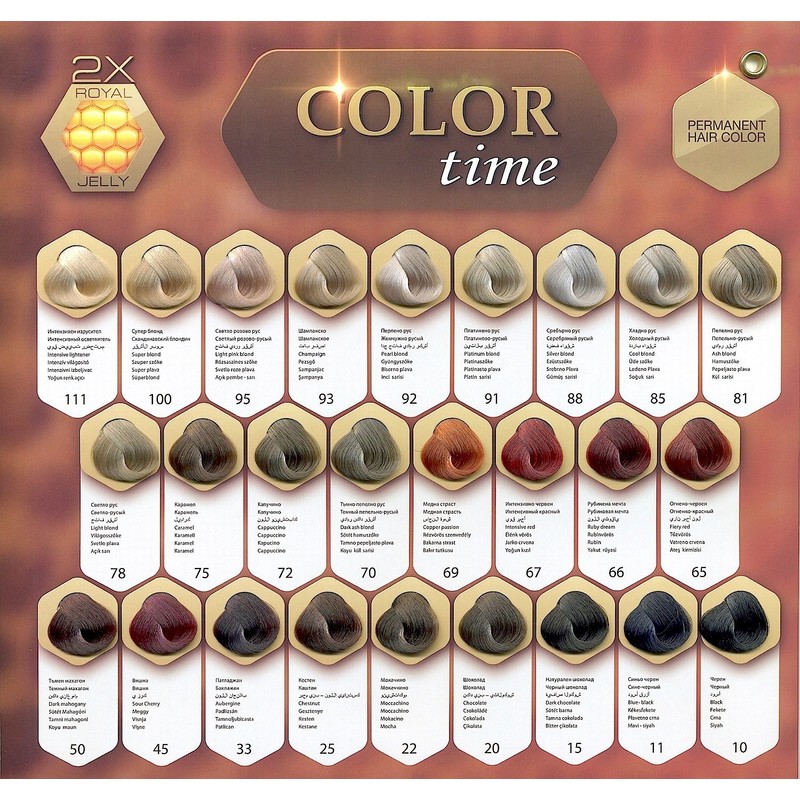 Color Time Hair Colour Permanent with Royal Jelly 100 ml