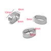 30Pcs Stainless Steel Slider Spacer Beads Rectangle Slide Charms Slider