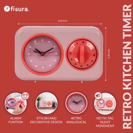 FISURA Kitchen timers, Pink, Standard