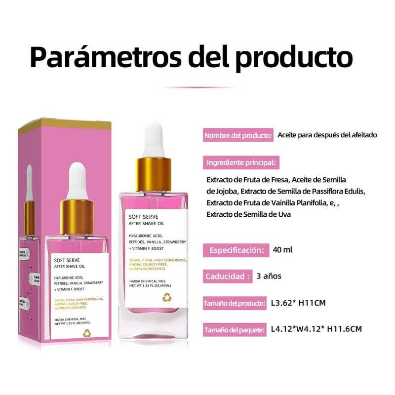 Aceite Para Después Del Afeitado Aroma A Fresa Y Vainilla