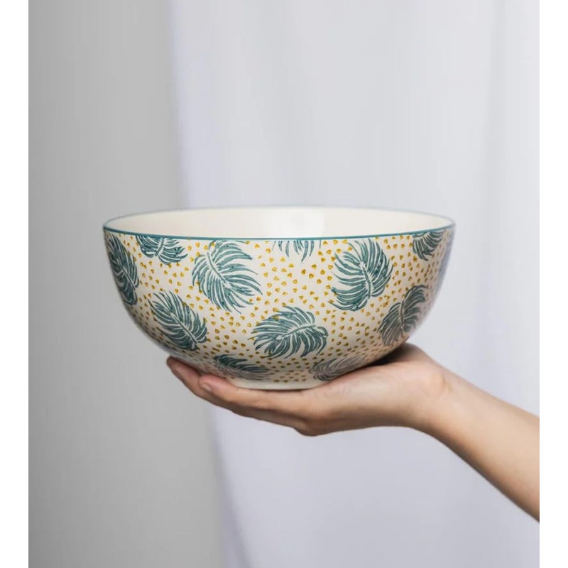 Tranquillo Bowl Boho Chic Blue Salad Bowl Serving Bowl Made