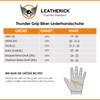 Leatherick Mens Cowhide Leather Motorcycle Gloves - Durable Touch Screen