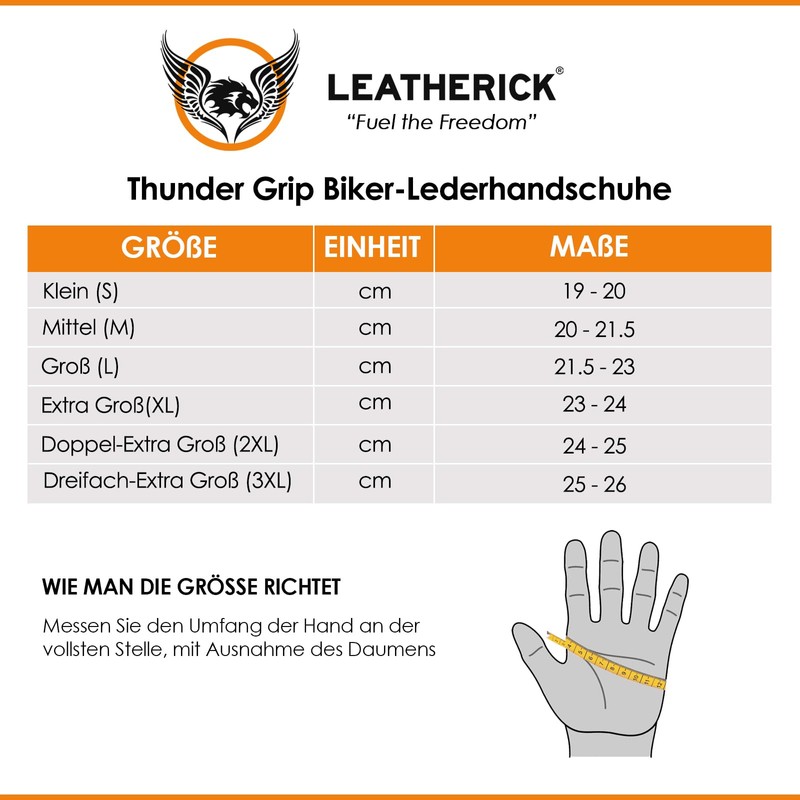 Leatherick Mens Cowhide Leather Motorcycle Gloves - Durable Touch Screen