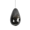 Himalayan Marble Pear Drop Light Pull - Black Marble