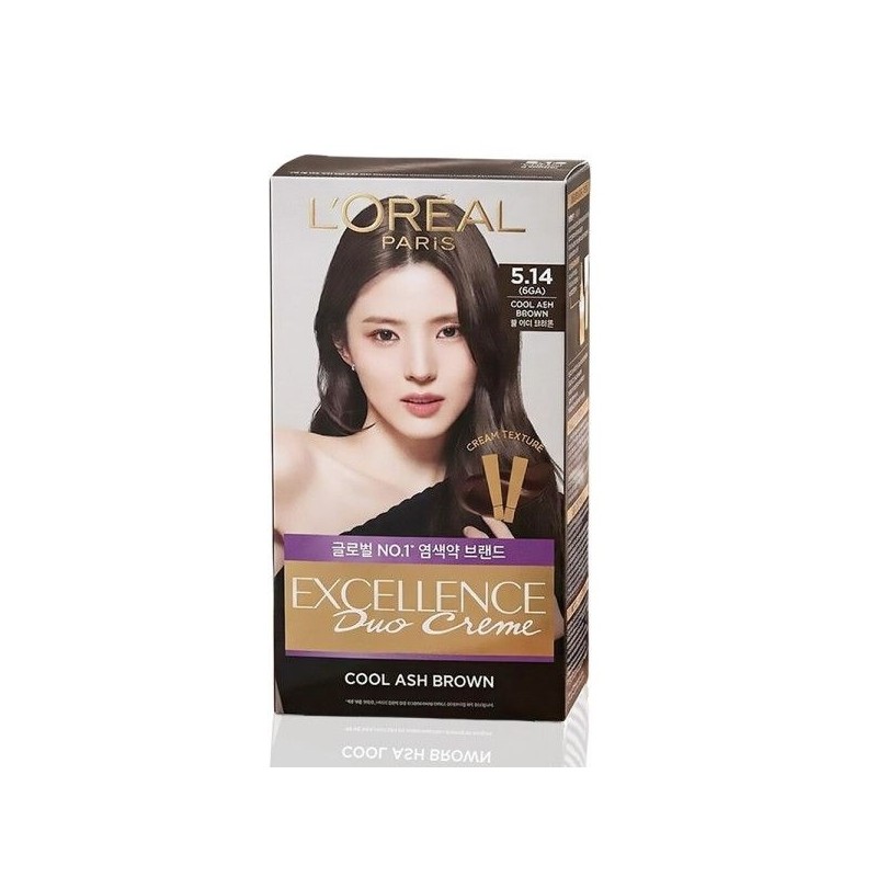 로레알파리 L'Oreal Paris Excellence Duo Cream 5.14 Cool Ash Brown