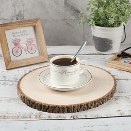 SENMUT 10 pcs Large Unfinished Wood Slices for Centerpieces 8-9 inches Wood Rounds for Tables Decor Rustic Wood Circles for DIY Crafts and Wedding Decor Round Wooden Discs Wood Slice Ornaments