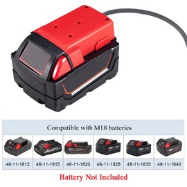 GragicSZ Cable Charger for Starlink Mini Adapter Compatible with Milwaukee M18 Battery, 3.3FT DC Power Cable Cord Plug Accessories