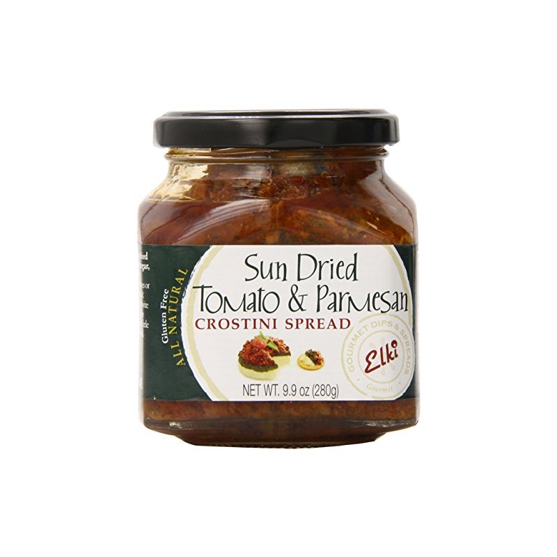 Elki's Gourmet Sundried Tomato and Parmesan Crostini Spread, 9.9 Ounce