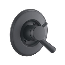 Ultrimkit Shower Trim Kit Replacement for 17 Series, Shower Cover Plate with Handle, Matte Black(Valve& Catridge Not Inclued)