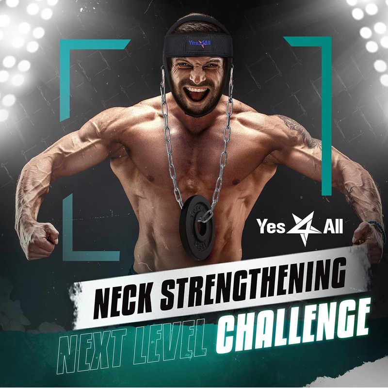 Yes4All Adjustable Neck Harness for Weight Training/Neck Exerciser with Wide