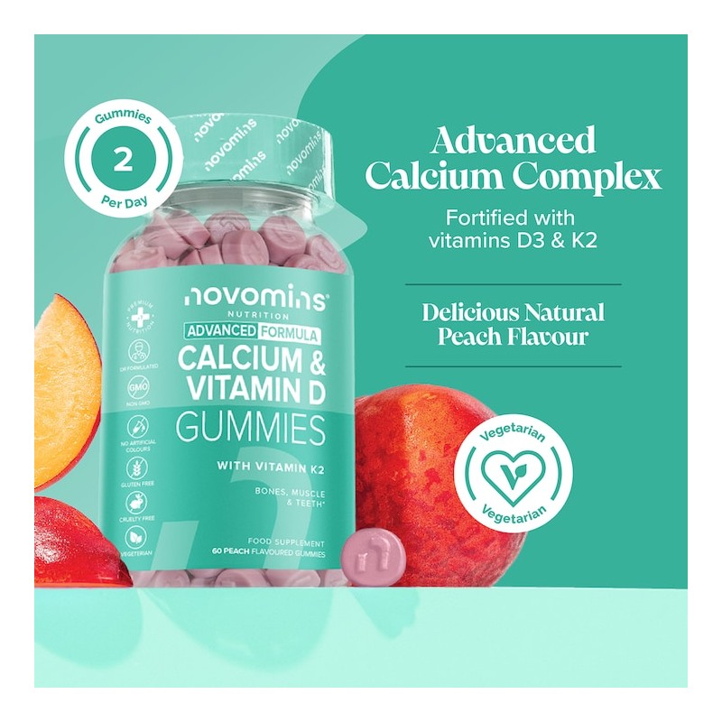 Novomins Calcium & Vitamin D Gummies 60 Gummies