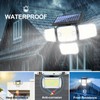 JumJam Solar Lights Outdoor, 4 Heads Motion Sensor Light with