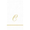 Caspari - Guest Towel Napkins - Single Initial - Hemstitch