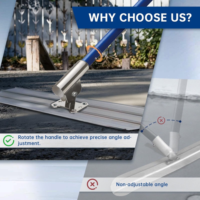 Bull Float Concrete Tools,Adjustable Angle Concrete Float,Lightweight At 2 Pounds