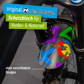 Riesel Design® 1x Mudguard - Mudguard: PE - MTB Mudguard with Cable Ties / Stylish Bicycle Mudguard & Modern Mountain Bike Mudguard for Any Bike Size
