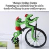 gernie Vintage Cycling Frog Wind Spinner, Iron Alloy Garden Ornament,