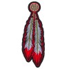 Ivamis Red White Feathers Patch - 2.25x6.5 inch - P4320