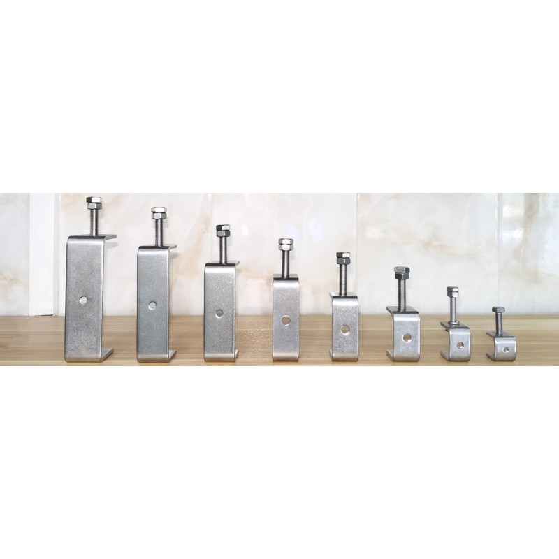 Foxwake Stainless Steel C Clamps 3.2In for Mounting, Heavy Duty