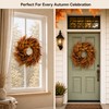 24Inch Artificial Fall Wreath for Front Door Decor Money Leaf