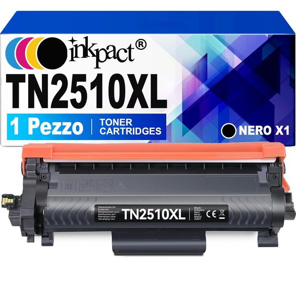 INKPACT TN2510XL Toner with Chip (3000 Pages) Compatible with Brother