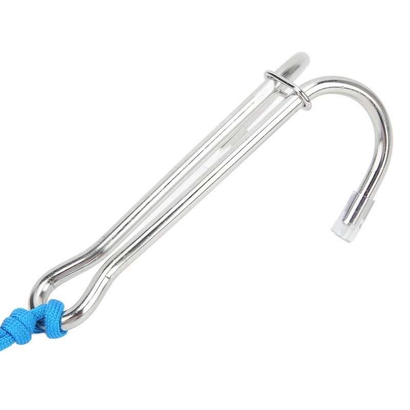 Diving Hooks Stainless Steel Double Reef Hook with Spiral Coil