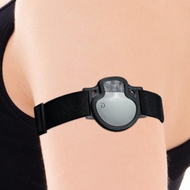 DiaBrothers Enlite Guardian Fixation Strap Holder with Adjustable Bracelet – Holder: Black – Bracelet: Black – Size: M (25-35 cm)