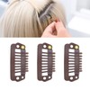 50pcs 8 Tips 8 Teeth Snap Comb Wig Clips Stainless