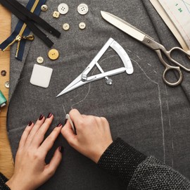 Edge Press | Spacing Compass Wing Divider Leather Craft Tool - Adjustable Spacing Compass, Lockable Metal Compass, High Accuracy Marking Gauge for Leather Trimming