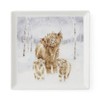 Wrendale Designs Royal Worcester Highland Cow Festive Square Plate 23cm