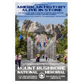 Mount Rushmore National Park Poster - Original Artwork - 13" x 19" by Rob Decker - WPA Style