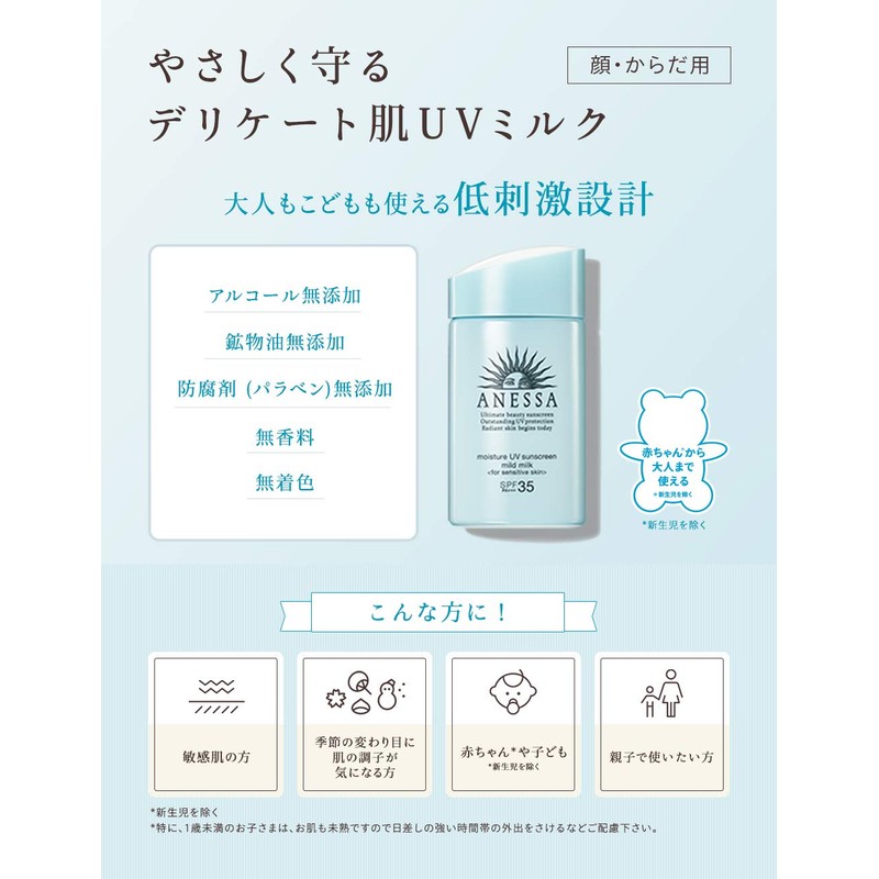 ANESSA (Old Product) Anessa Moisture UV Mild Milk A Sunscreen,