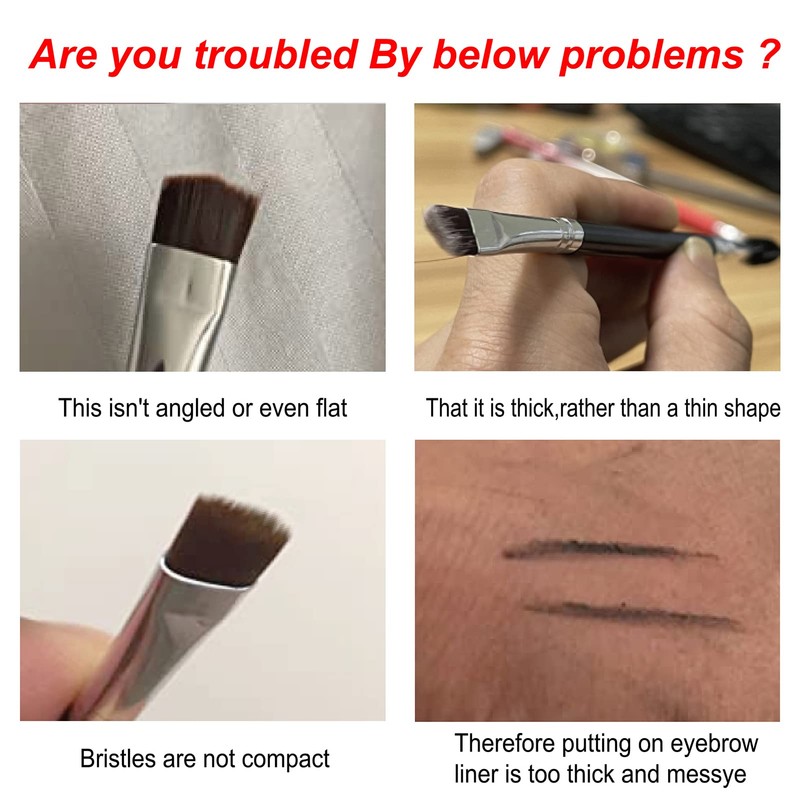 Bueart Design Cepillo Doble Para Cejas Y Pestañas Con Forma