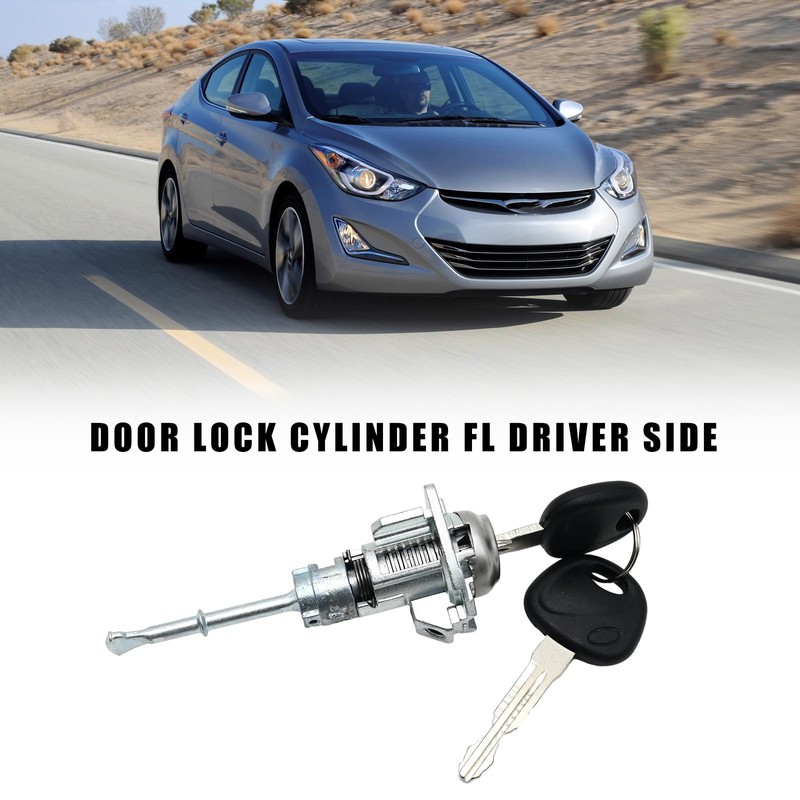 Vkinman 81970-F0000 Front Driver Side Power Door Lock Cylinder with