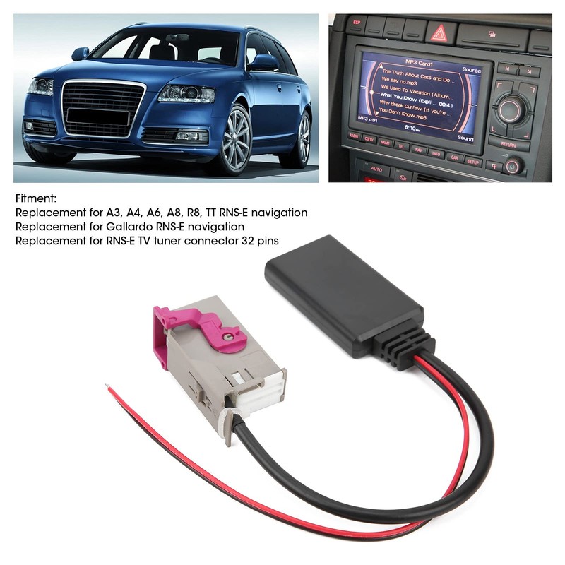 Car Bluetooth Adapter Bluetooth AUX Cable Adapter with RNS-E Navigation