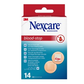 Nexcare Nexcare Blood-Stop Spots, 22 mm, 14 Pflaster pro Packung, Effiziente Blutstopp-Pflaster für kleine Schnitte und Wunden, Pflaster für Erste-Hilfe-Kits