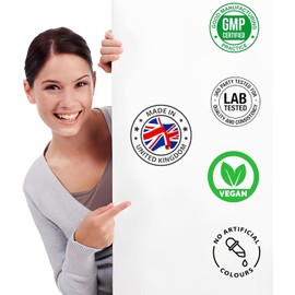 Creatine Monohydrate Capsules | No fillers, Additives or Bulkers, Pure Active Ingredients | 60 Creatine Capsules for Lean Muscle Mass and Strength | Made in UK