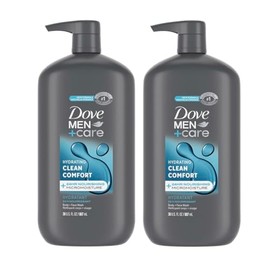 Dove- Gel de baño y ducha Men+Care Hydrating Clean Comfort Body Wash para hombres con microesferas nutritivas durante 24 horas