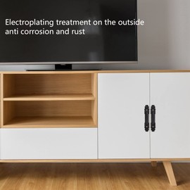 Oumefar 2 piezas manija de puerta de granero, Manijas de Puerta de Estilo Europeo, Instalación Simple y Resistente, Juego de manija de trabajo pesado para granja de 200 mm, Color Negro