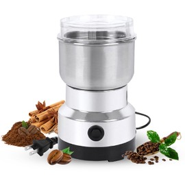 Spice Grinder, 150W Powerful Electric Coffee Bean Grinder with 4 Blades, 300ml Mini Home Grinder Smash Machine Spice Grinder Multi Function for Grain Nuts Seasoning Coffee Beans Spices