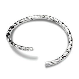 Sterling Silver 22 Gauge Diamond Cut Nose Ring Hoop - Variety of Sizes for Cartilage, Helix, Tragus, Septum, Eyebrow, Lip, and Conch Piercings (Silver, 8mm)