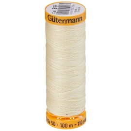Gutermann 2T100C/919 | Cream Cotton Sewing Thread | 100m