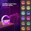 LED Table Lamp with Wireless Charger, RGB Color Changing Ambient